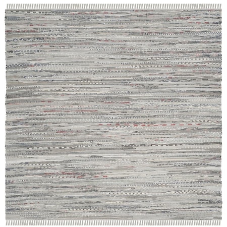Safavieh Rag Rug Square Area Rug, Grey - 8 x 8 ft. RAR121A-8SQ